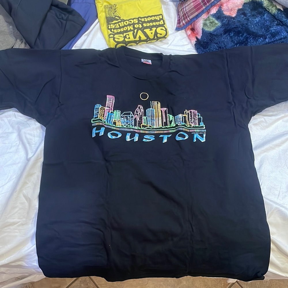 Houston skyline single stitch tshirt